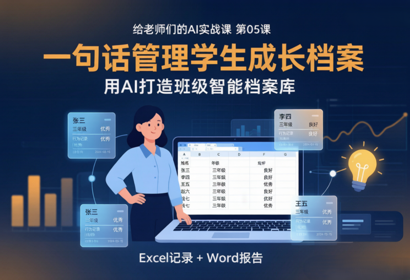 给老师们的AI实战课05：一句话管理学生成长档案